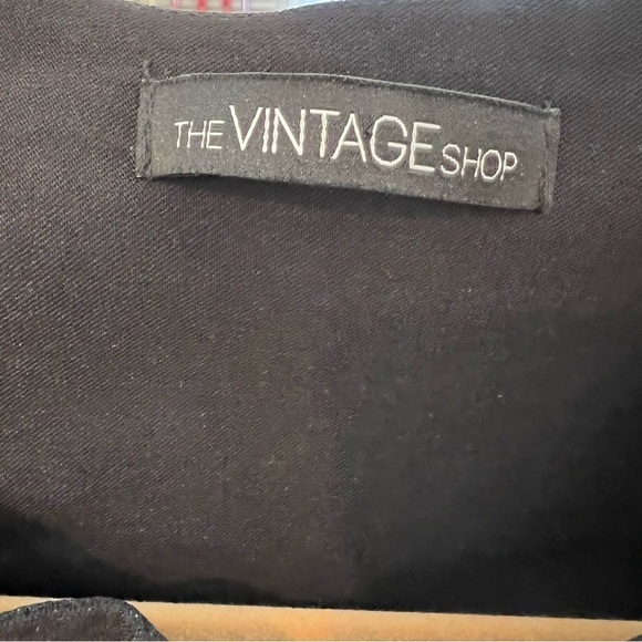 The Vintage Shop Women Black Collarless Zipped Peplum Hem Jacket. Size S - Picture 7 of 7